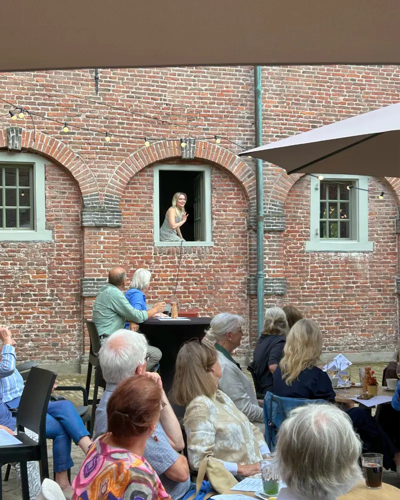 An outdoor Song in the City performance
